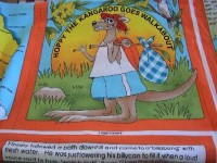 Hoppy The Kangaroo - Australian Fabric book - Cloth Book